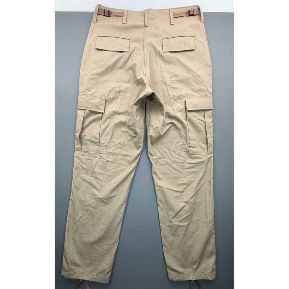 BDU Combat Trousers Khaki Tan Cargo Pants 100% Cotton USA | Men's Medium Long - Picture 12 of 15